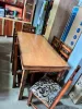 Thumbnail JUEGO DE COMEDOR MADERA CON TAPIZADO CZU. 6 SILLAS0